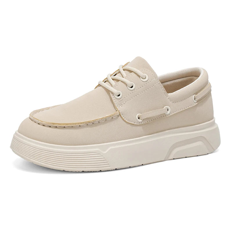 Loafer de Camurça Bege | Elegância Atemporal e Conforto | BOLDMAN