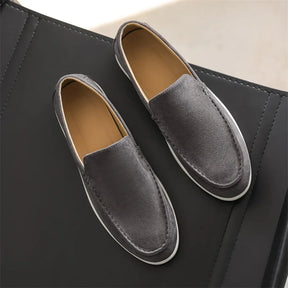 Slip On Masculino Premium  Cinza Escuro | Driving Shoe em Couro Full-Grain | BOLDMAN