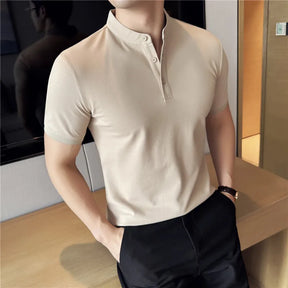 Camiseta Polo Henley Masculina Slim 2025 – BOLDMAN