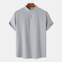 Camisa Manga Curta Masculina em Linho Puro Premium - BOLDMAN