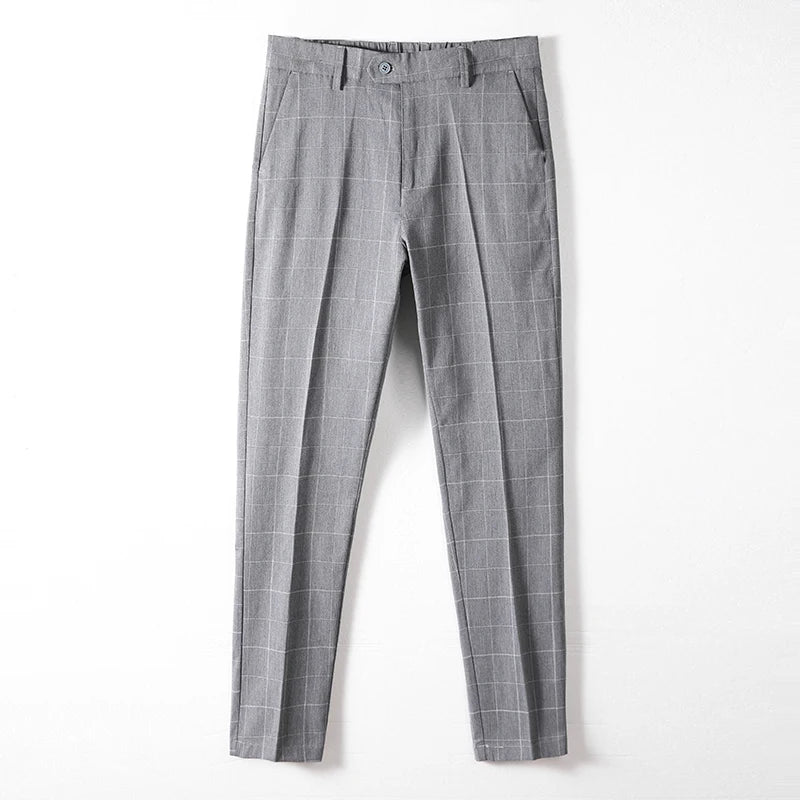 Calça Social Xadrez Verão BOLDMAN – Regular Fit