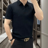 Camiseta Polo Masculina Slim Fit  – Listras Verticais - BOLDMAN