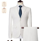 Costume Masculino Branco Super Slim em Poliviscose | BOLDMAN