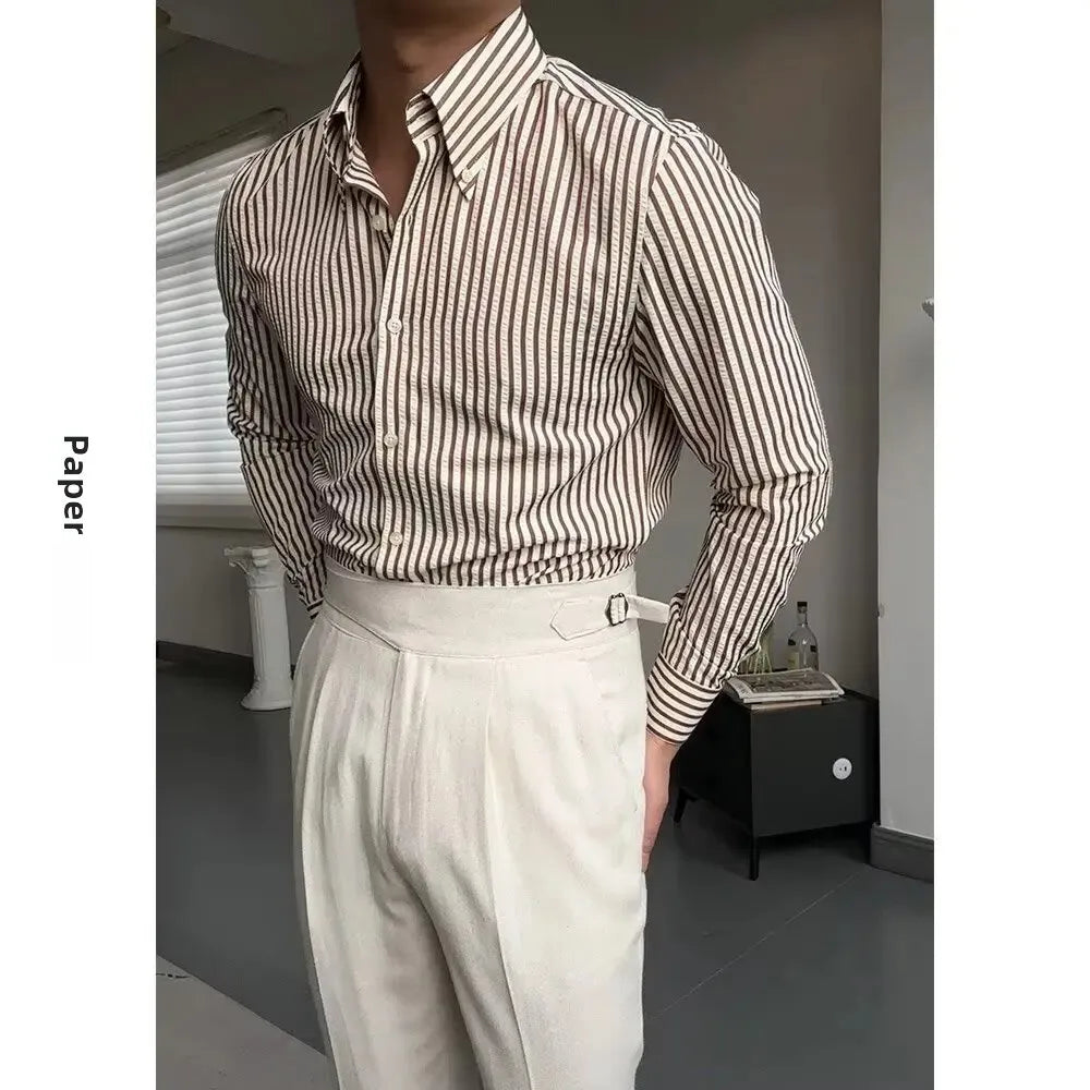 Camisa Manga Longa Letras 2024 — Estilo Japonês Hong Kong Wind - BOLDMAN