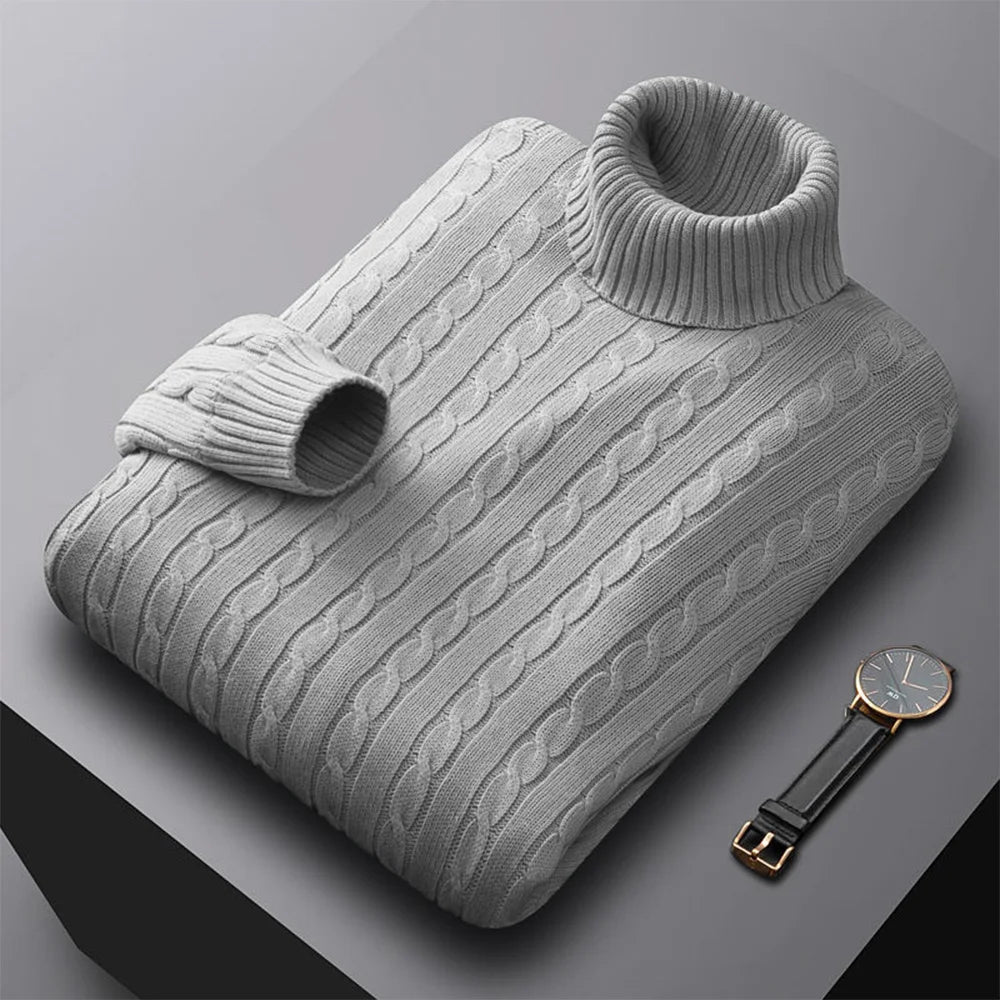 Suéter Masculino Gola Alta Premium – Estilo Inverno BOLDMAN