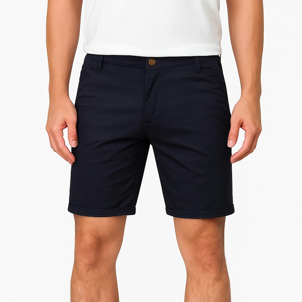 Bermuda Masculina de Sarja | Bolsa Faca Preta | Bold Man™