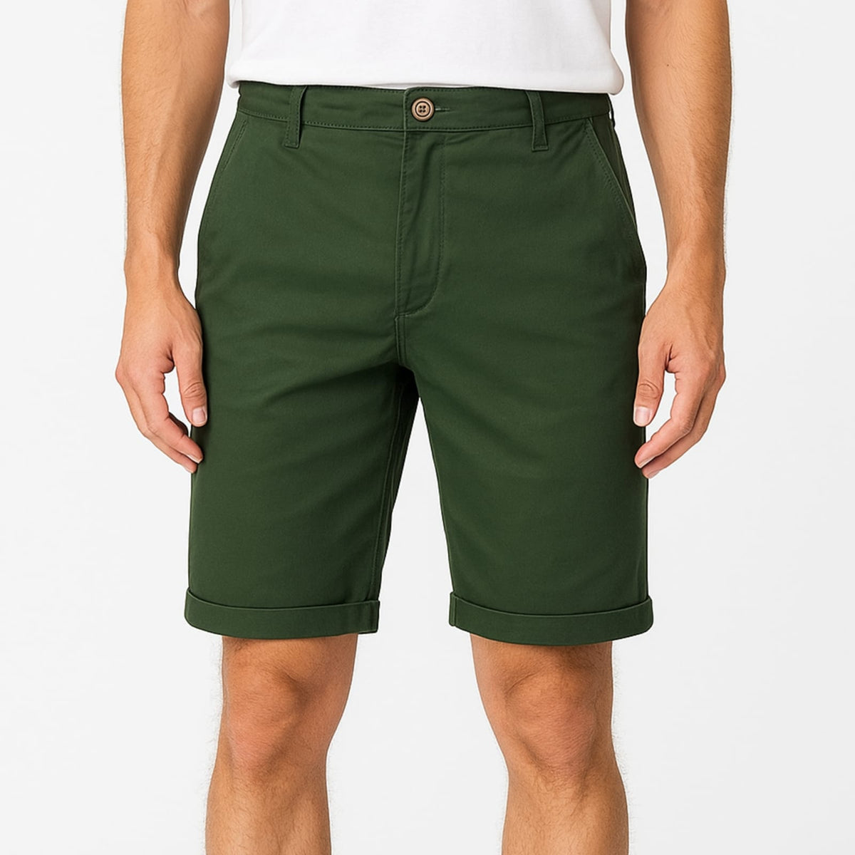 Bermuda Masculina de Sarja | Bolsa Faca Verde | Bold Man™