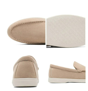 Slip On Masculino Premium Bege | Driving Shoe em Couro Full-Grain | BOLDMAN