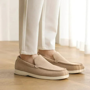 Slip On Masculino Premium Bege | Driving Shoe em Couro Full-Grain | BOLDMAN
