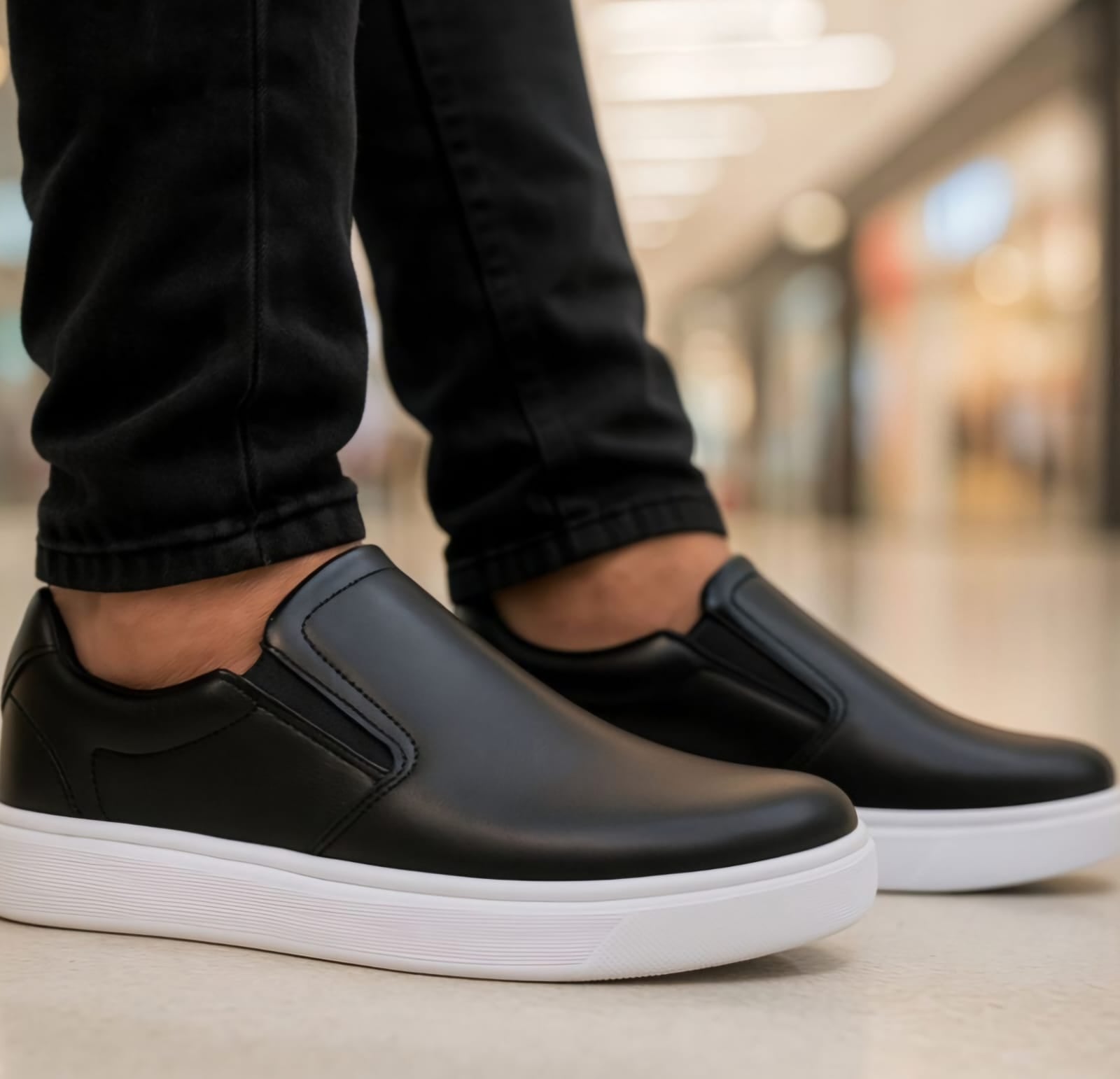 Slip On Driver Luxury Shoes  Preto | Couro Nobuck e Sola Flex | BOLDMAN