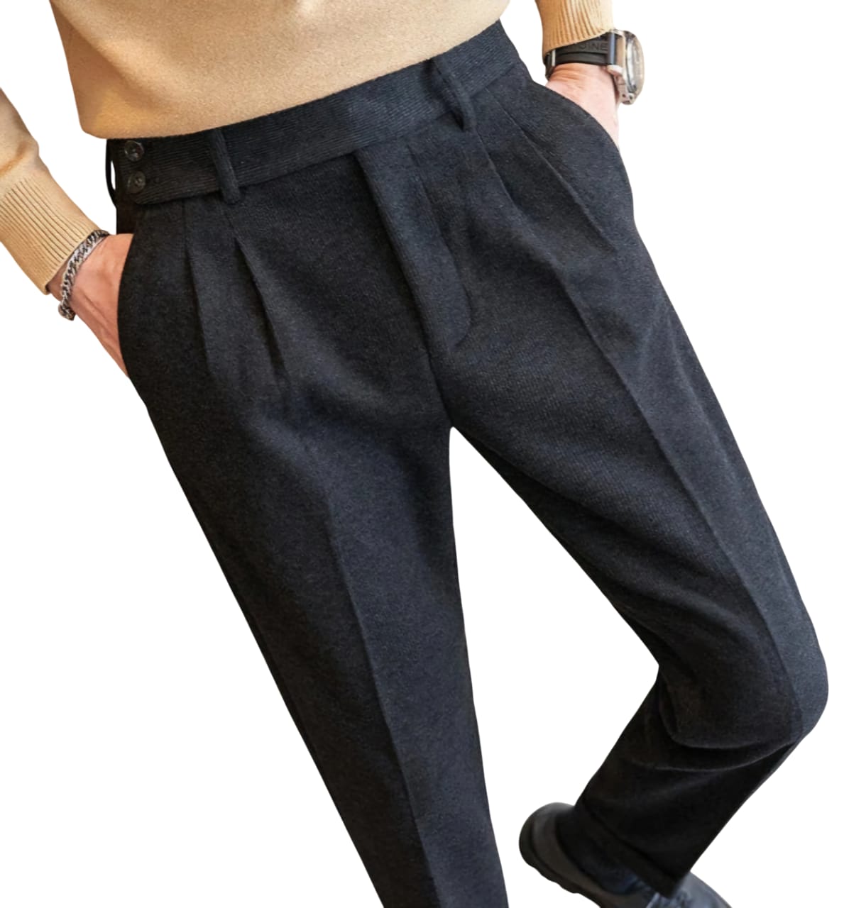 Calça de Terno Masculina de Lã Outono/Inverno – BOLDMAN