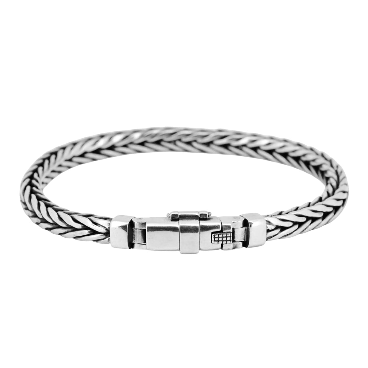 Pulseira Masculina Statement em Prata 925 | Estilo Retrô Feita à Mão | BOLDMAN