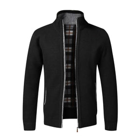 Casaco de Lã com Zíper | Cardigan Masculino de Inverno | BOLDMAN