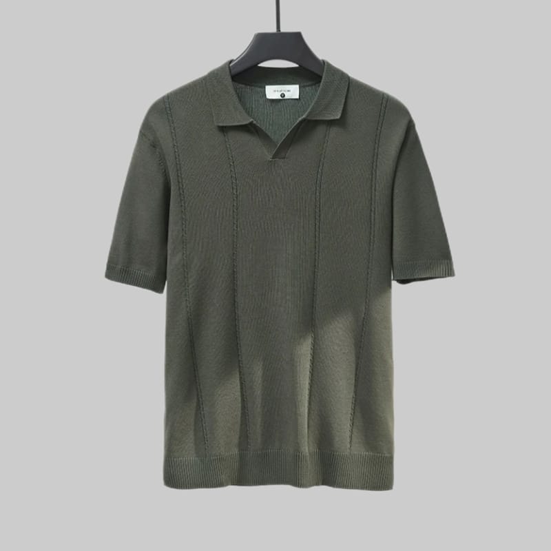 Camiseta Polo Masculina Waffle Slim Fit – Gola V - BOLDMAN