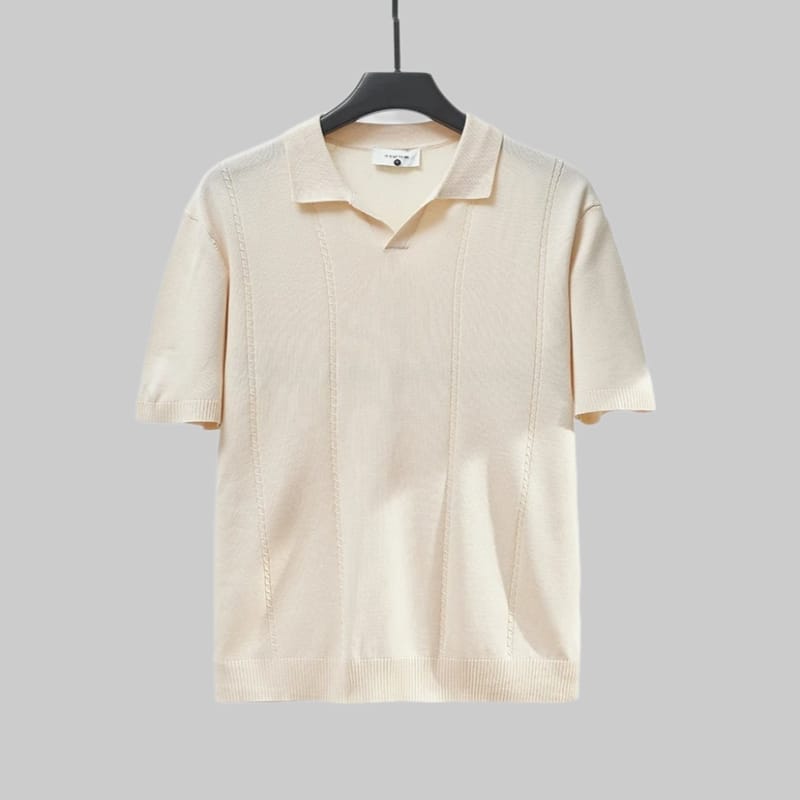 Camiseta Polo Masculina Waffle Slim Fit – Gola V - BOLDMAN