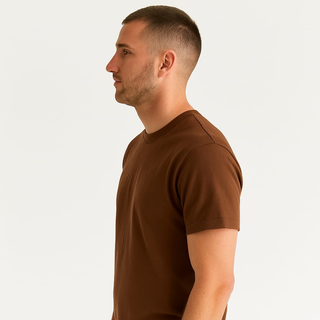 Camiseta Masculina Café Boldman Dukeen Oversize 100% Algodão Premium
