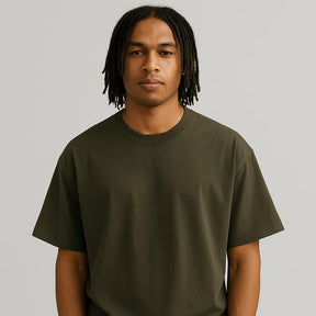 Camiseta Masculina Boldman Verde Escuro Dukeen Oversize 100% Algodão Premium